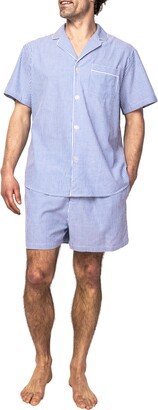 Stripe Cotton Seersucker Short Pajamas