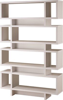 4-Tier Open Back Bookcase in White