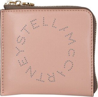 Logo Perforated Zipped Wallet-AD