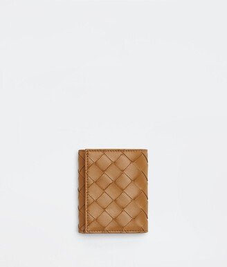 Small Intrecciato Tri-Fold Zip Wallet-AA