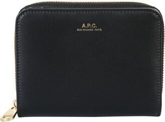 Logo Printed Zip-Around Wallet-AA