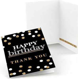 Big Dot Of Happiness Adult Happy Birthday - Gold - Birthday Party Thank You Cards (8 count)