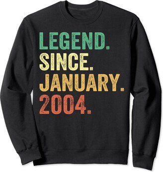 Generic 20 Years Old Legend Since January 2004 20th Birthday Women Sweatshirt