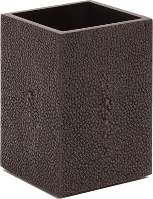 Posh Trading Company Chelsea Toothbrush Holder - Shagreen Chocolate