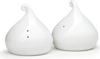 White Salt & Pepper Shakers, Wedding Favours, Minimalist Porcelain Handmade Pottery, Novelty Kisses