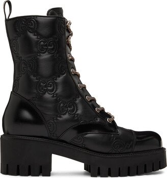 Black GG Quilted Boots