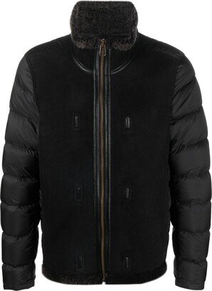 Padded-Design Shearling Jacket