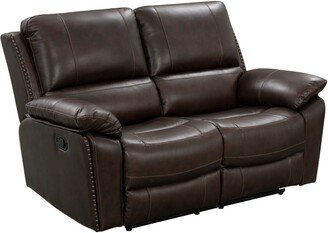 Sebastian Top-Grain Leather Reclining Loveseat