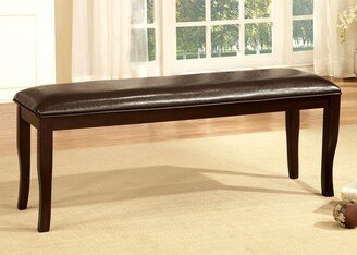 Zita Contemporary Dark Cherry Faux Leather Padded Seat Bench