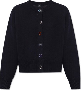 Cardigan With Snap Buttons - Black