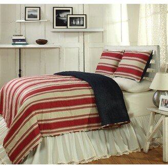 Cottage Home Canon Red 3-piece Quilt Set