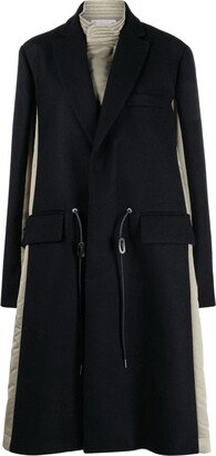 Panelled Single-Breasted Coat-AA