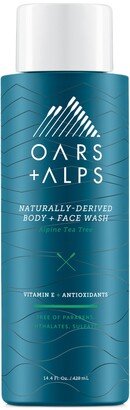 Oars + Alps Naturally-Derived Alpine Tea Tree Body + Face Wash, 14.4-oz.