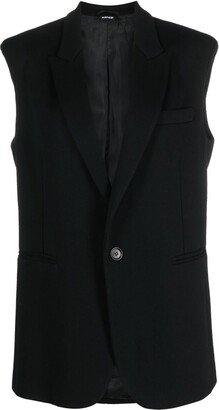 Single-Breasted Sleeveless Suit Jacket