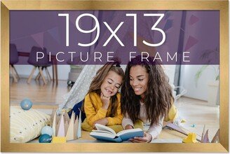 CustomPictureFrames.com 19x13 Bronze Real Wood Picture Frame Width 0.75 inches | Interior