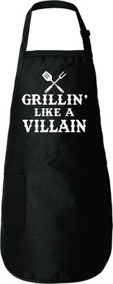 Grillin Like A Villain Funny Bbq Grilling Apron