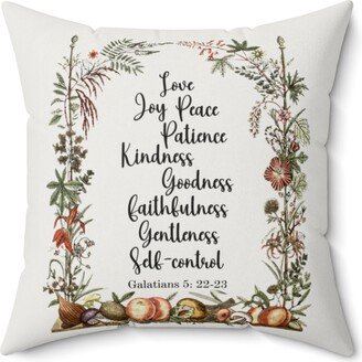 Vintage Fruits Of The Spirit Pillow Cover, Galatians 522-23 Christian Pillow, Bible Verse Farmhouse Pillow, Gifts