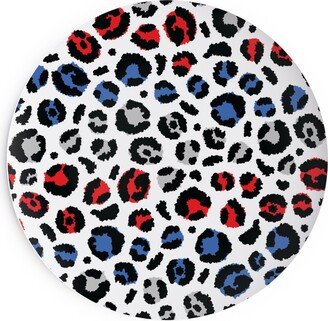 Salad Plates: Patriotic Leopard Salad Plate, Multicolor