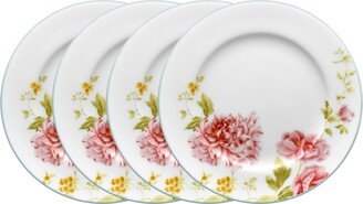 Peony Pageant Set Of 4 Bread Butter/Appetizer Plates 6-1/2