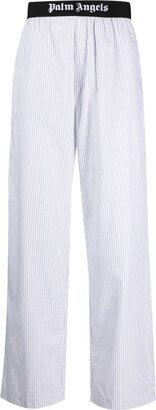 Logo-Waistband Striped Pajama Trousers