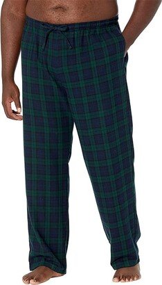 Scotch Plaid Flannel Sleep Pants Tall (Black Watch Tartan) Men's Pajama