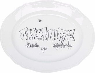 x Ginori 1735 logo-print oval tray