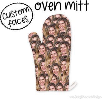 Custom Faces Oven Mitt, Custom Face Oven-Mitt, Personalized Customized Your Photo, Mash Glove