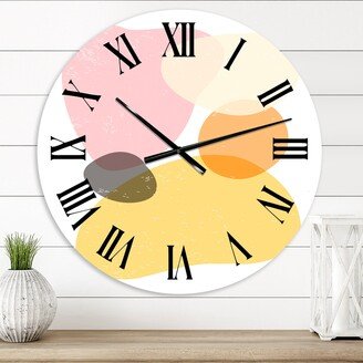 Designart 'Minimal Elementary Organic and Geometric Compostions II' Modern wall clock