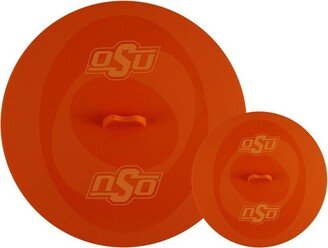 MasterPieces FanPans Team Logo Silicone Lid Set, 2 Pack - NCAA Oklahoma State Cowboys