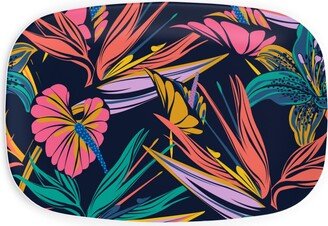 Serving Platters: Electric Paradise Serving Platter, Multicolor