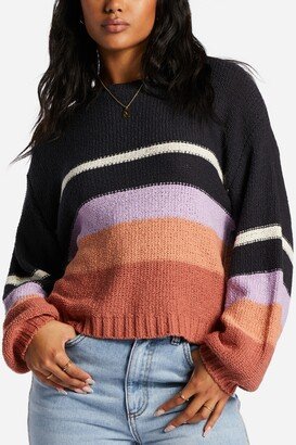 Juniors' Seeing Double Striped Sweater