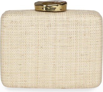 Zannone Raffia Metallic Clutch Bag