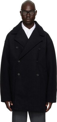 Black Double-Breasted Coat-AA