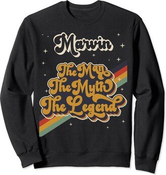 Vintage First Name Retro 80s Gifts, Say My Name Co Marvin The Man The Myth The Legend First Name Retro 90s 80s Sweatshirt