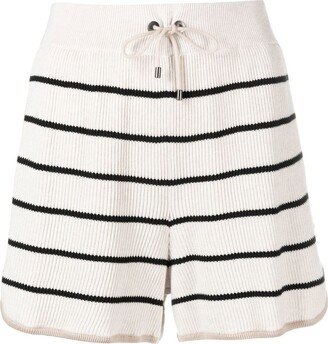 Striped Cotton Bermuda Shorts