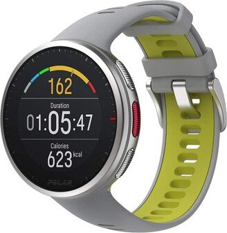 Vantage V2 - Premium Multisport Smartwatch HR Measurement - For iPhone & Android - WITH BONUS HEART RATE H10 MONITOR INCLUDED!!- M/L-Gray/Lime