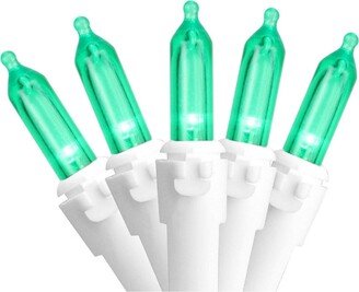 Northlight Set of 50 Green Led Mini Christmas Lights 4 Spacing - White Wire