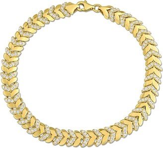 10K 1.32 Ct. Tw. Diamond Weave Bracelet