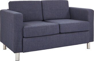 Office Star Products Pacific Love Seat with Chrome Legs