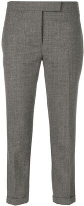 Lowrise Skinny Trousers In Medium Grey 2-Ply Wool Fresco