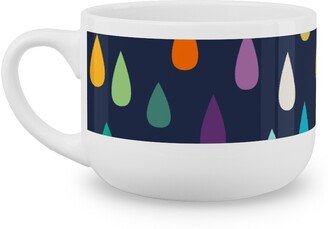 Mugs: Raindrops - Multi Latte Mug, White, 25Oz, Multicolor