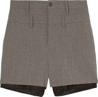 Double-Belted Cotton Shorts