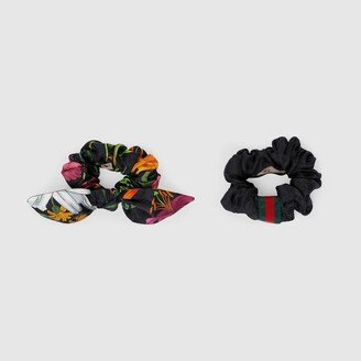 Silk GG scrunchie set-AB