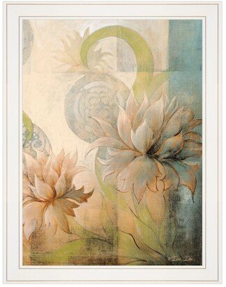 Meandering Flowers Ii by Dee Dee, Ready to hang Framed Print, White Frame, 21