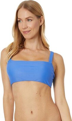 Hazel Scrunchy Strap Top (Ornamental Blue) Women's Swimwear