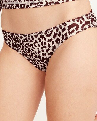 Hipster full-coverage bikini bottom in leopard print