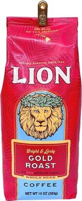 Lion Coffee Lion Gold Medium Roast Whole Bean Coffee - 10oz