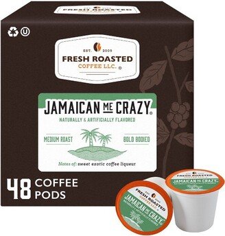 Fresh Roasted Coffee - Jamaican Me Crazy Flavored Medium Roast Single Serve Pods - 48CT