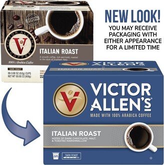 Victor Allen's Coffee Italian Roast Single Serve Coffee Pods, 200 Ct