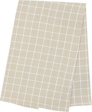 Windowpane Dune Cotton Woven Kitchen Towel